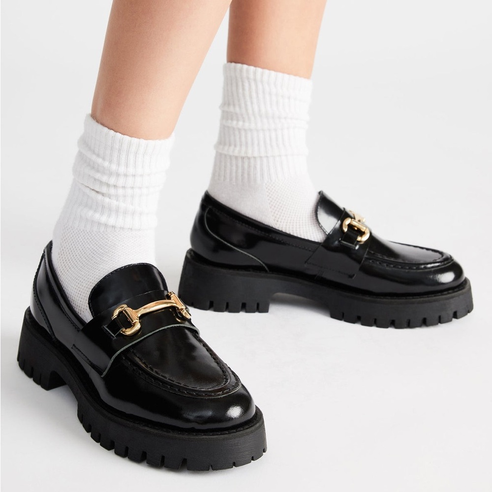 Steve Madden Lando Black Loafers